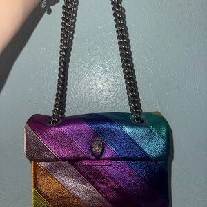 Kurt Geiger Rainbow Striped Shoulder Bag